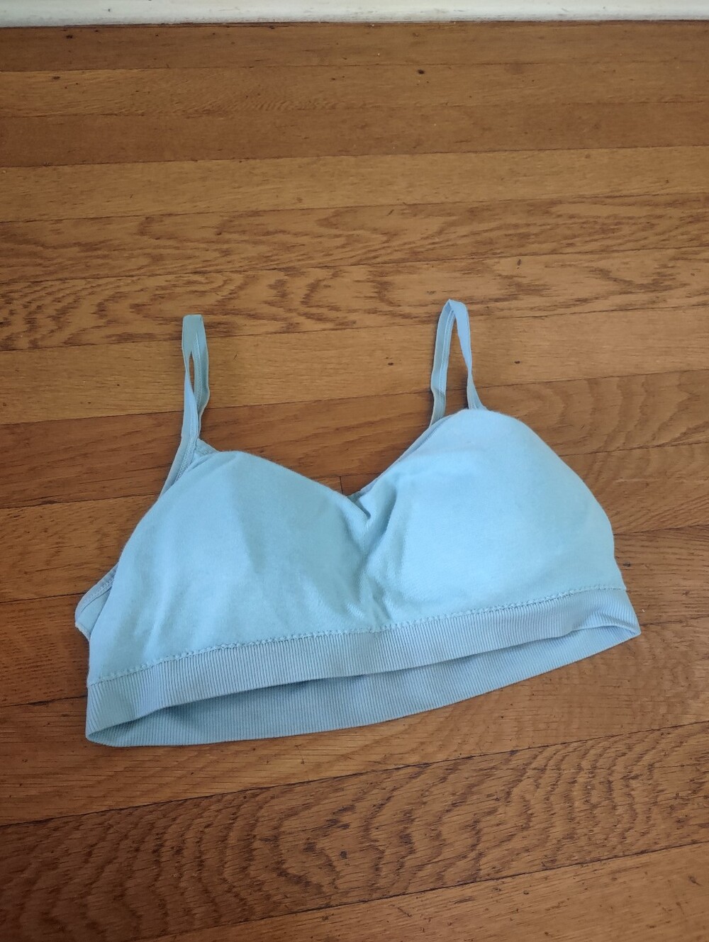 Light blue t shirt bra with built in padding fits like medium